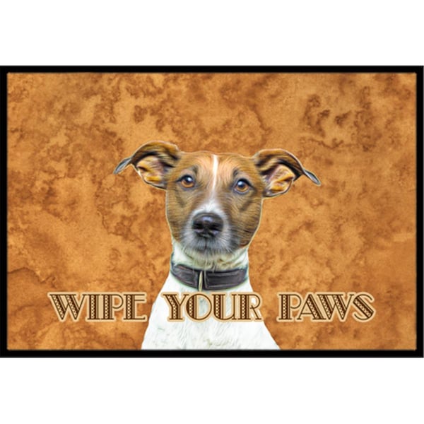 Carolines Treasures Jack Russell Terrier Wipe your Paws Indoor or Outdoor Mat KJ1218MAT - main